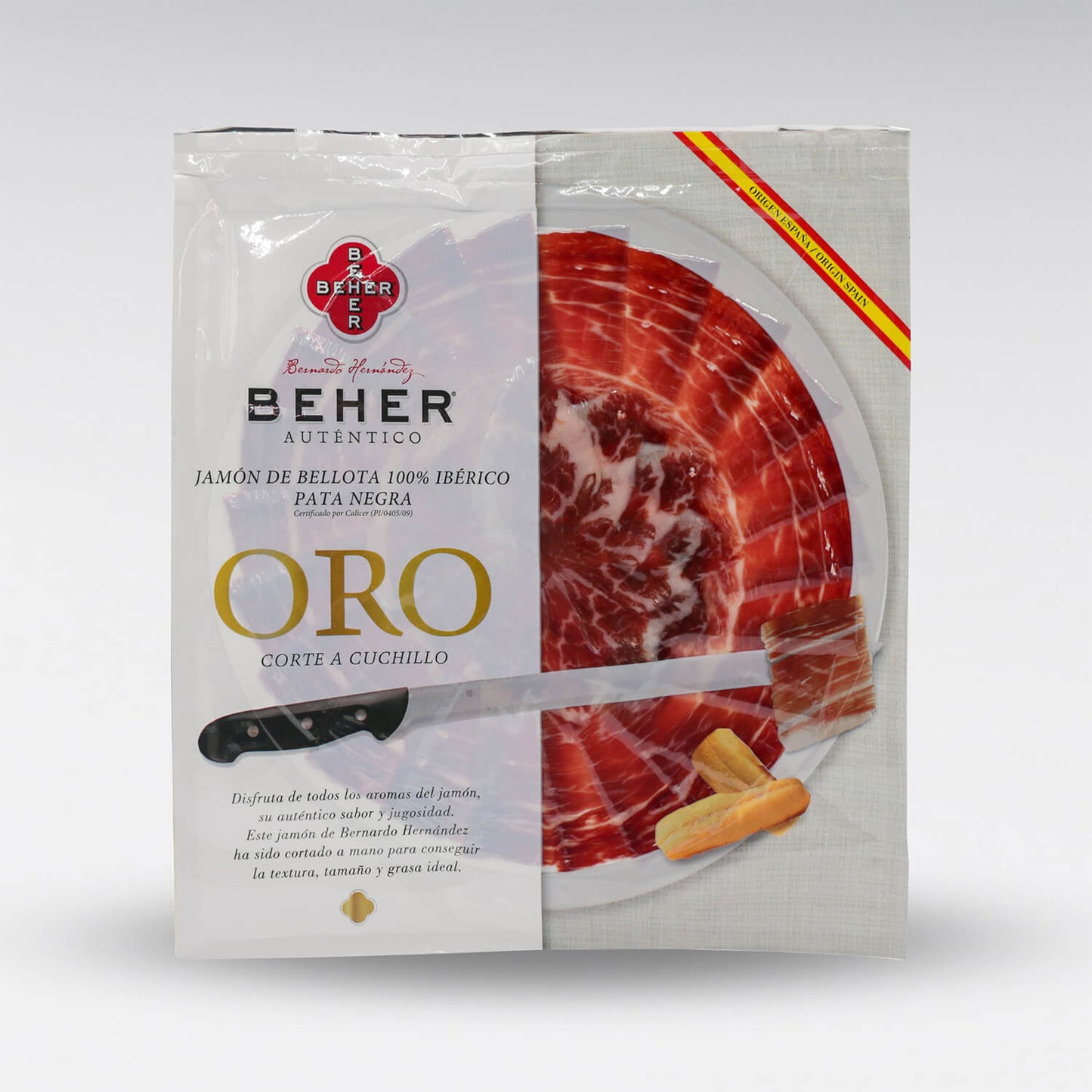 Prosciutto di ghianda 100% iberico affettato “Pata Negra” | ORO