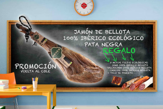 Lote Jamón de Bellota 100% ibérico Ecológico Pata negra